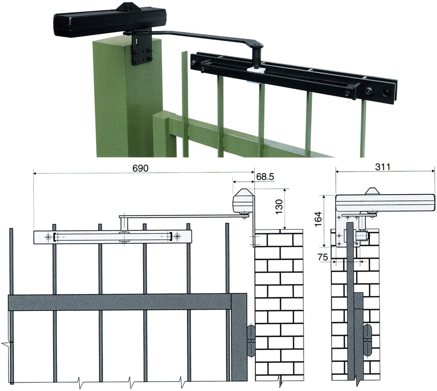 ferme-portillon-type MAB 620C-680C